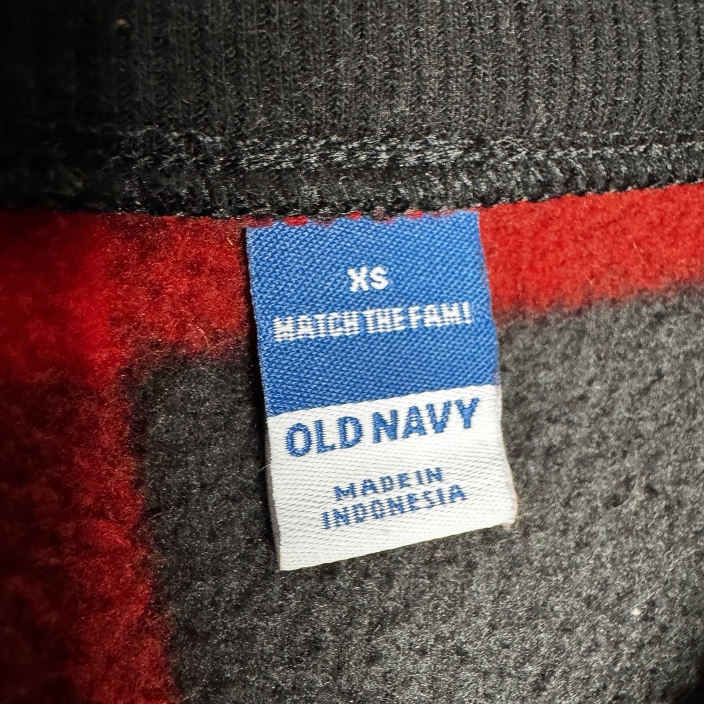 Old Navy Womens One Piece Romper Shorts‎ Pjs Size XS Black Red Buffalo Plaid - Picture 2 of 3